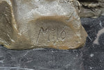 Lost Wax Bronze Casting Bust of Horse in Stables by Milo on Marble Base