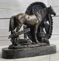 Load image into Gallery viewer, Horses Foal Equestrian Horse Lover Bronze Metal Sculpture Statue Figure Gift Decor Signed Art

