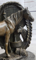 Load image into Gallery viewer, Horses Foal Equestrian Horse Lover Bronze Metal Sculpture Statue Figure Gift Decor Signed Art
