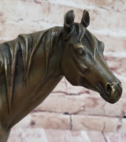 Horse at the Stable Bronze Sculpture Statue Equestrian Country Farm Decor Signed Art