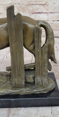 Load image into Gallery viewer, Horse at the Stable Bronze Sculpture Statue Equestrian Country Farm Decor Signed Art
