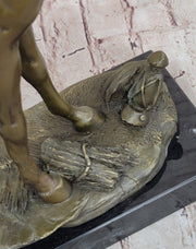 Horse at the Stable Bronze Sculpture Statue Equestrian Country Farm Decor Signed Art