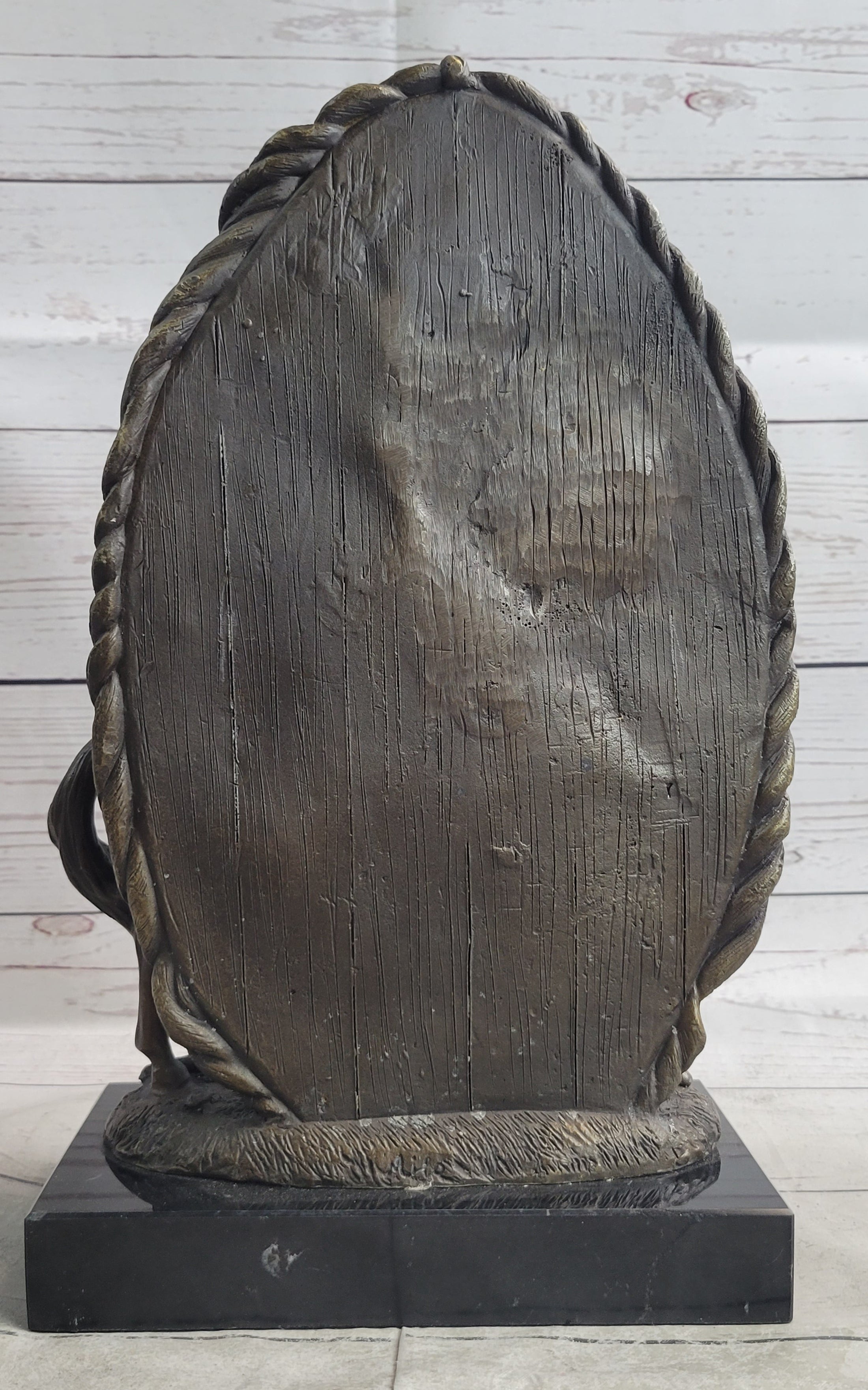 Equestrian Horse Lover Decor Mare & Foal Bronze Sculpture Statue on Marble Base