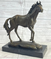Large Arabian Horse Bronze Sculpture Statue By Williams Figurine Figure Decor