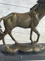 Large Arabian Horse Bronze Sculpture Statue By Williams Figurine Figure Decor