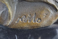 Load image into Gallery viewer, Two Rearing Stallions Horses Bronze Sculpture Statue Horse Lover Decor Signed Art on Marble Base
