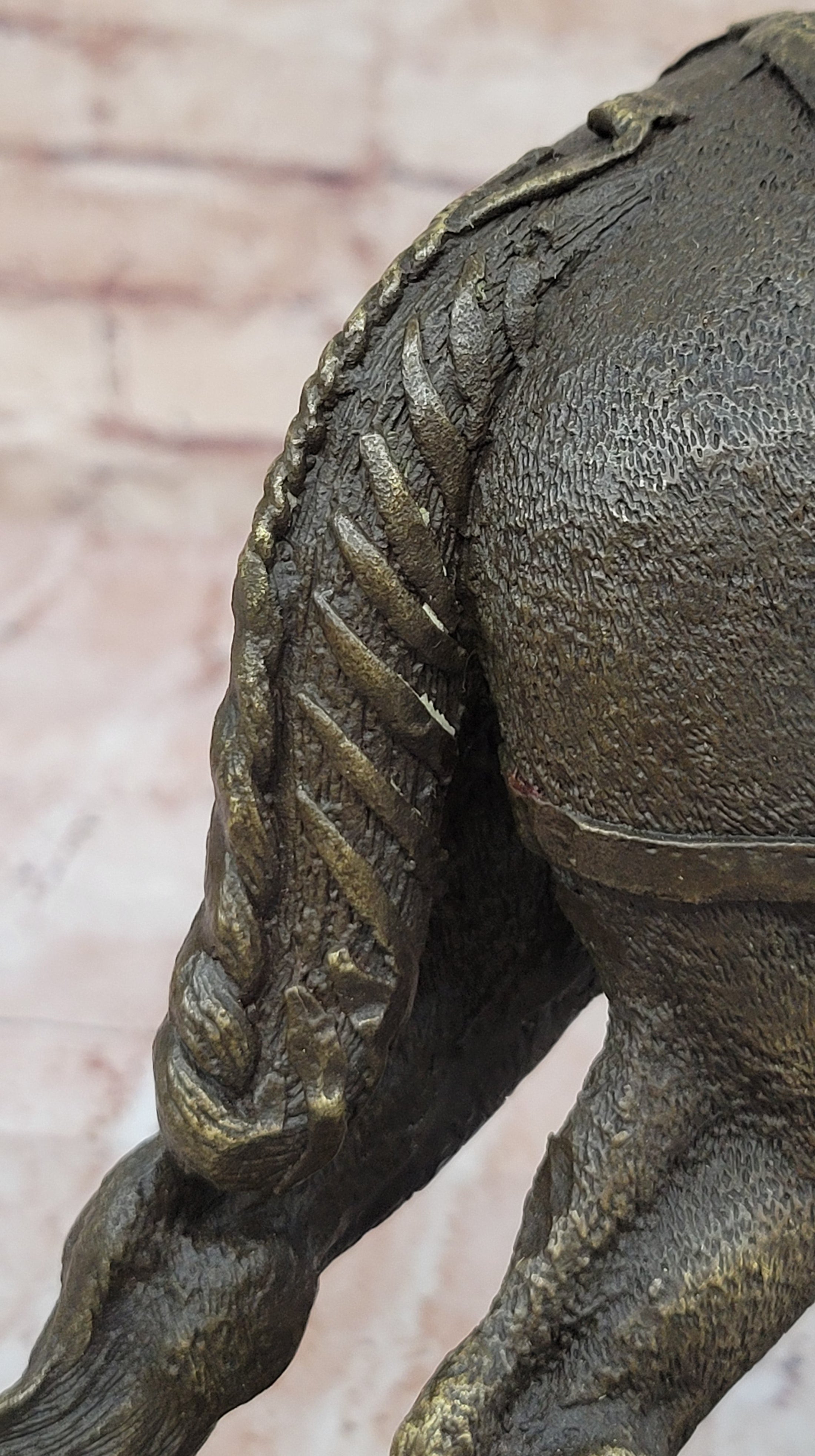 Budweiser Clydesdale Work Horse Bronze Statue Sculpture Original Art on Marble Base - Southlake Paws