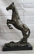 Load image into Gallery viewer, Rearing Arabian Horse Stallion Bronze Statue Sculpture Figure Equestrian Farm Stable Decor
