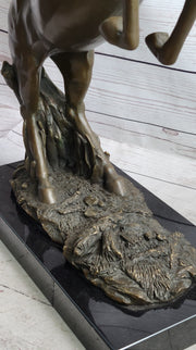 Rearing Arabian Horse Stallion Bronze Statue Sculpture Figure Equestrian Farm Stable Decor