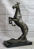 Load image into Gallery viewer, Rearing Arabian Horse Stallion Bronze Statue Sculpture Figure Equestrian Farm Stable Decor
