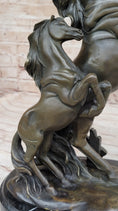 Load image into Gallery viewer, Adult and Baby Horse Pony Dual Rearing Horses Bronze Statue Sculpture Decor

