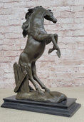 Load image into Gallery viewer, Rearing Stallion Horse Bronze Sculpture Statue Equestrian Horses Decor Signed Original Art
