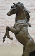 Load image into Gallery viewer, Rearing Stallion Horse Bronze Sculpture Statue Equestrian Horses Decor Signed Original Art
