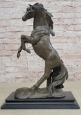 Load image into Gallery viewer, Rearing Stallion Horse Bronze Sculpture Statue Equestrian Horses Decor Signed Original Art
