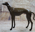Load image into Gallery viewer, Art Deco Hand Made Dark Patine Greyhound Dog Bronze Sculpture Home Decoration
