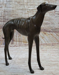 Load image into Gallery viewer, Art Deco Hand Made Dark Patine Greyhound Dog Bronze Sculpture Home Decoration
