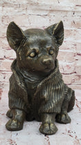 Load image into Gallery viewer, Cute Chihuahua Dog in Hooded Sweater Bronze Sculpture Figurine Statue Hot Cast
