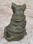 Load image into Gallery viewer, Cute Chihuahua Dog in Hooded Sweater Bronze Sculpture Figurine Statue Hot Cast
