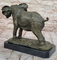 Load image into Gallery viewer, African Elephant Bronze Sculpture – Lifelike Safari Artwork on Marble Base
