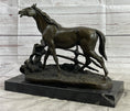 Load image into Gallery viewer, Trotting Thoroughbread Horse Bronze Hand Made Sculpture by Lost Wax Method Decor
