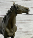 Load image into Gallery viewer, Trotting Thoroughbread Horse Bronze Hand Made Sculpture by Lost Wax Method Decor

