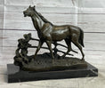 Load image into Gallery viewer, Trotting Thoroughbread Horse Bronze Hand Made Sculpture by Lost Wax Method Decor
