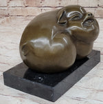 Happy Round Pig Bronze Metal Statue Sculpture Figure Original Art Farm Decor