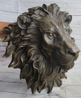 Load image into Gallery viewer, Wall Mounted Hanging Lion Head Bust Sculpture Decor Signed Original Milo 18" x 18"
