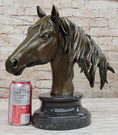 Load image into Gallery viewer, Hot Cast Bronze Horse Head Bust Statue Sculpture Bronze Metal Original Art by Milo

