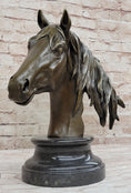 Load image into Gallery viewer, Hot Cast Bronze Horse Head Bust Statue Sculpture Bronze Metal Original Art by Milo
