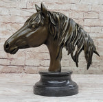 Hot Cast Bronze Horse Head Bust Statue Sculpture Bronze Metal Original Art by Milo