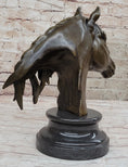 Load image into Gallery viewer, Hot Cast Bronze Horse Head Bust Statue Sculpture Bronze Metal Original Art by Milo
