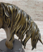 Hot Cast Bronze Horse Head Bust Statue Sculpture Bronze Metal Original Art by Milo