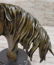 Hot Cast Bronze Horse Head Bust Statue Sculpture Bronze Metal Original Art by Milo