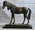 Load image into Gallery viewer, Bronze Metal Horse Mare Equestrian Decor Sculpture Statue Figure by PJ Mene on Marble Base
