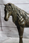 Load image into Gallery viewer, Bronze Metal Horse Mare Equestrian Decor Sculpture Statue Figure by PJ Mene on Marble Base
