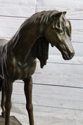 Load image into Gallery viewer, Bronze Metal Horse Mare Equestrian Decor Sculpture Statue Figure by PJ Mene on Marble Base
