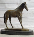 Load image into Gallery viewer, Arabian Horse Mare Bronze Figure Sculpture Statue Equestrian Decor on Marble Base
