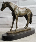 Load image into Gallery viewer, Arabian Horse Mare Bronze Figure Sculpture Statue Equestrian Decor on Marble Base
