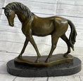 Load image into Gallery viewer, Arabian Horse Mare Bronze Metal Sculpture Statue Figure on Marble Base Signed Original 12" X 12.5"
