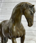 Load image into Gallery viewer, Arabian Horse Mare Bronze Metal Sculpture Statue Figure on Marble Base Signed Original 12" X 12.5"
