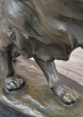 Load image into Gallery viewer, Signed African Male Lion King of Jungle on Prowl Bronze Sculpture Art Deco Decor
