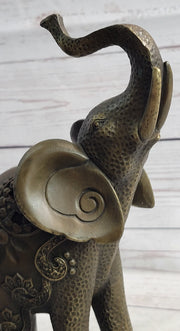 Decorative Indian Elephant Bronze Figure Statue Sculpture Hindu Design Handmade Art