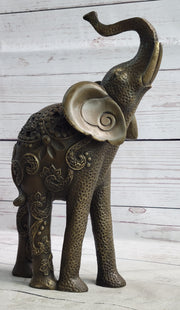 Decorative Indian Elephant Bronze Figure Statue Sculpture Hindu Design Handmade Art
