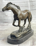 Load image into Gallery viewer, Arabian Horse in Trotting Running in Field Bronze Statue Sculpture Equestrian Decor Original Art
