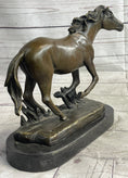 Load image into Gallery viewer, Arabian Horse in Trotting Running in Field Bronze Statue Sculpture Equestrian Decor Original Art
