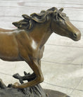 Load image into Gallery viewer, Arabian Horse in Trotting Running in Field Bronze Statue Sculpture Equestrian Decor Original Art
