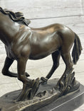 Load image into Gallery viewer, Arabian Horse in Trotting Running in Field Bronze Statue Sculpture Equestrian Decor Original Art
