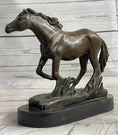 Load image into Gallery viewer, Arabian Horse in Trotting Running in Field Bronze Statue Sculpture Equestrian Decor Original Art
