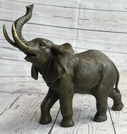 Elephant Bronze Metal Figurine Figure Sculpture Decor 11